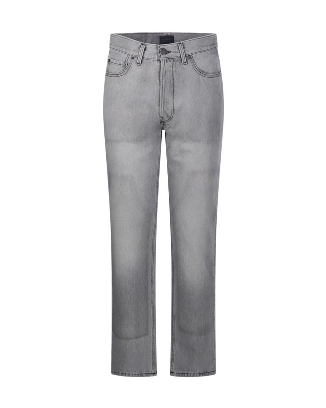 Haikure Gray Faded Straight-Leg Jeans for men