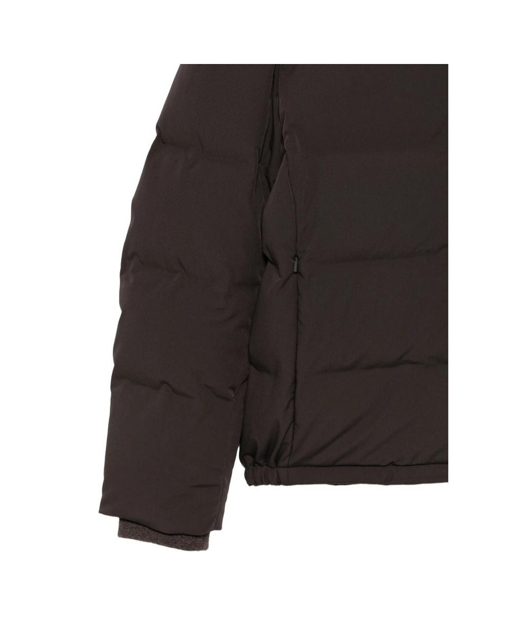Brunello Cucinelli Brown Hooded Puffer Jacket