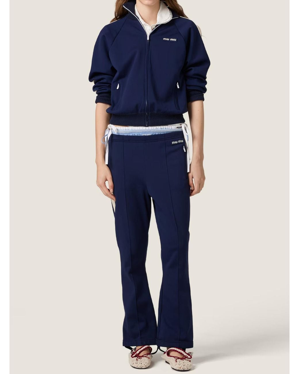 Miu Miu Blue Technical Fabric Jacket