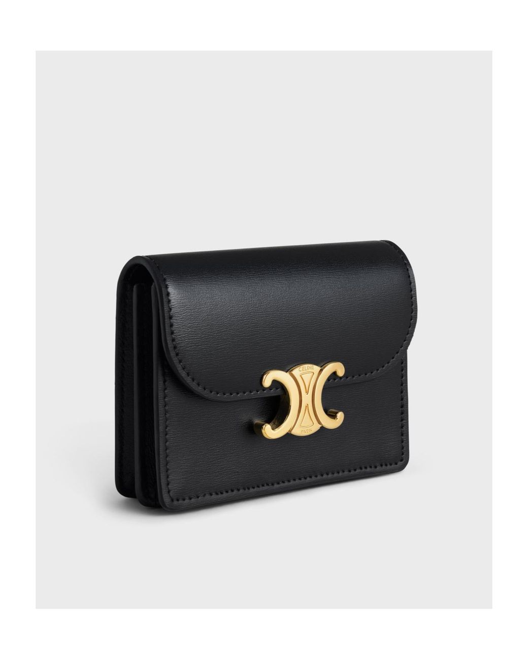 Céline Black Business Card Holder Triomphe