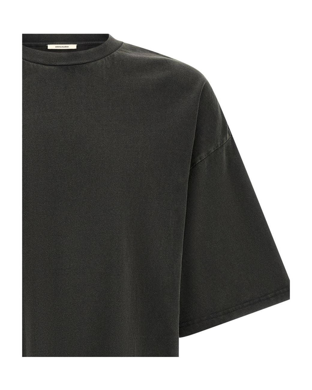 Entire studios Black Heavy Boxy T-Shirt for men