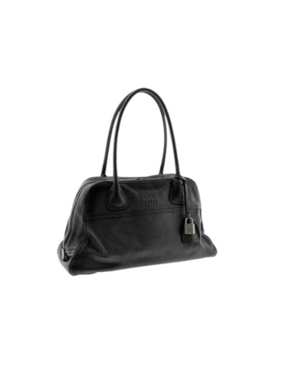 Miu Miu Black Vivant Leather Bag