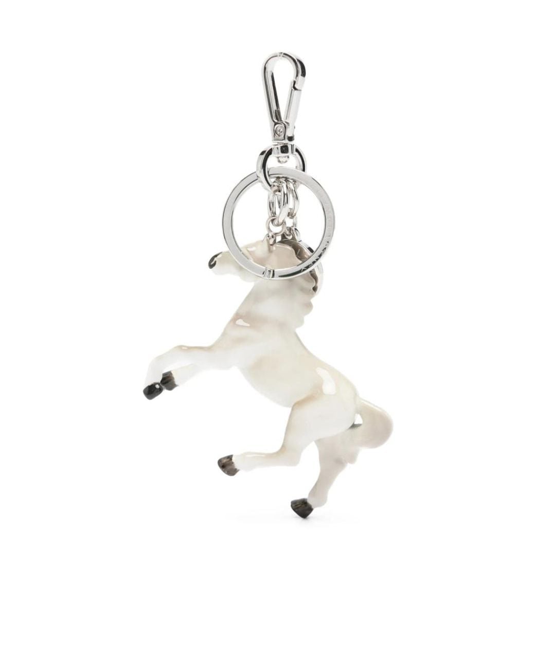 Stella McCartney White Horse Shaped Keychain