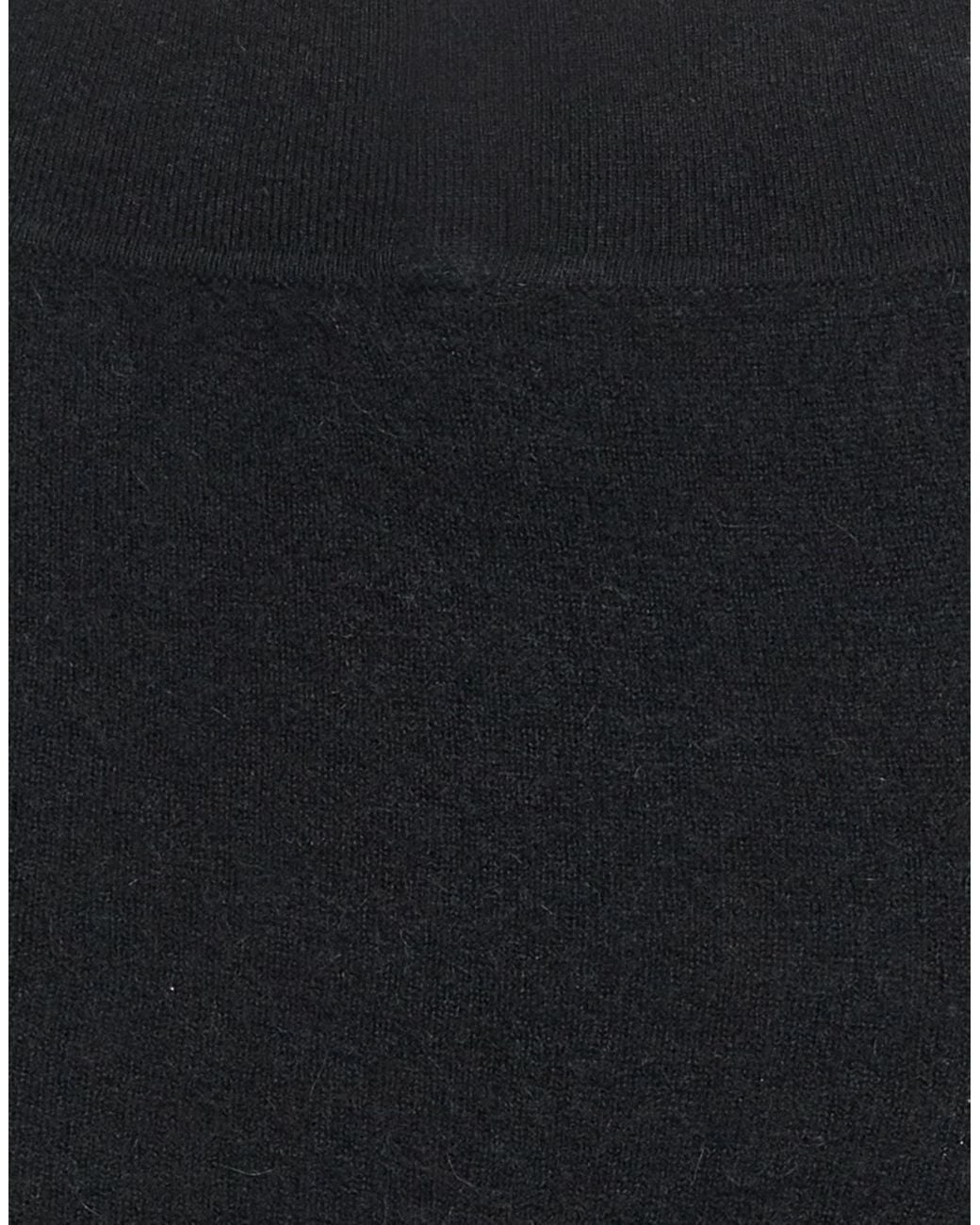 Rick Owens Black Bodycon Knit Midi Skirt