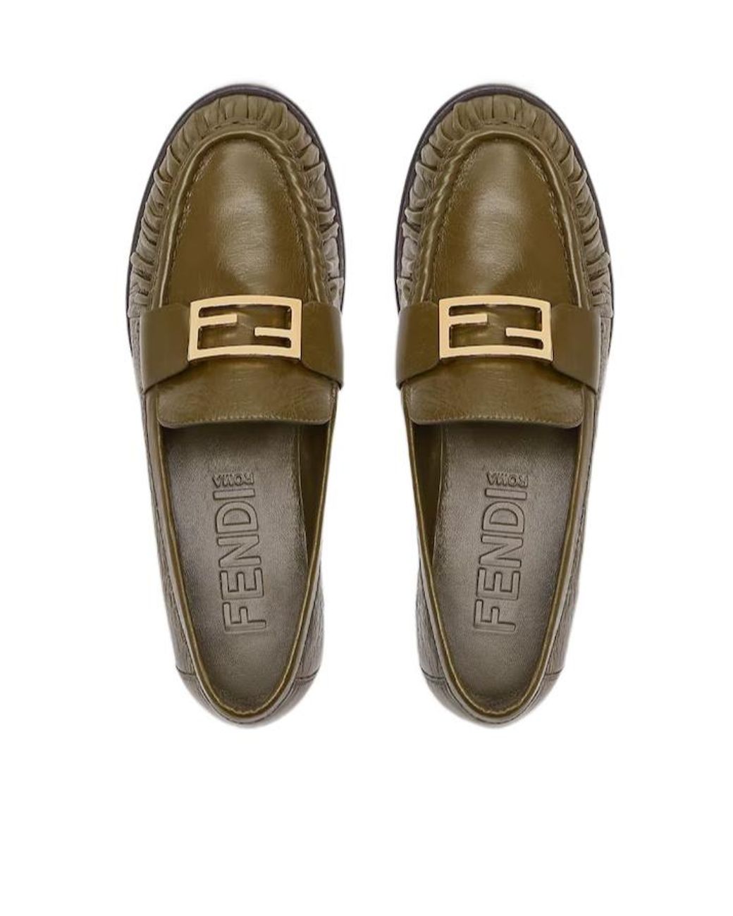 Fendi Green Loafers