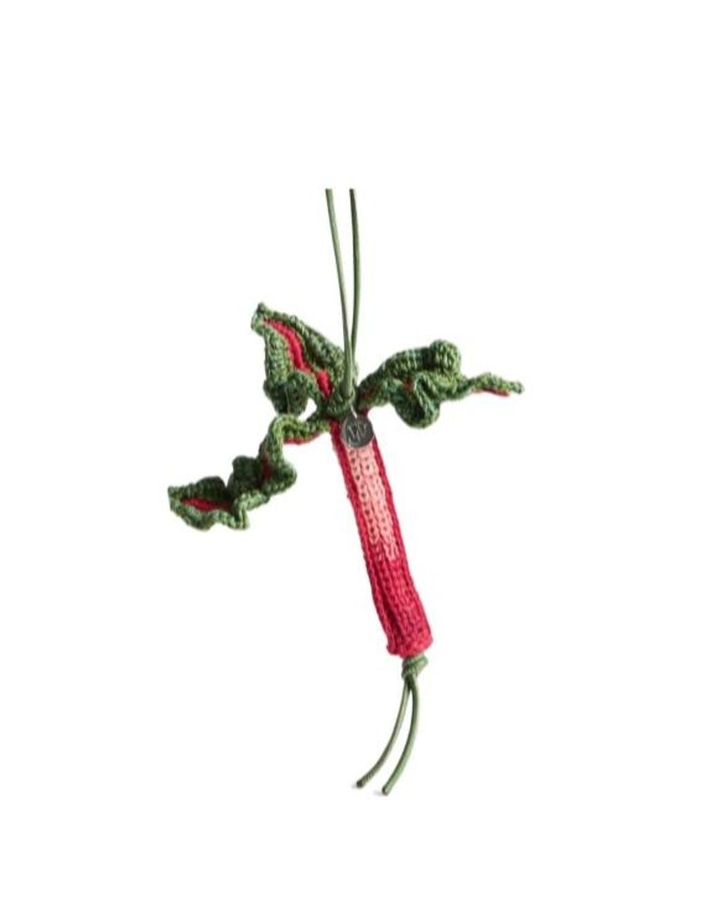 J.W. Anderson White Hand-Crocheted Rhubarb Charm for men