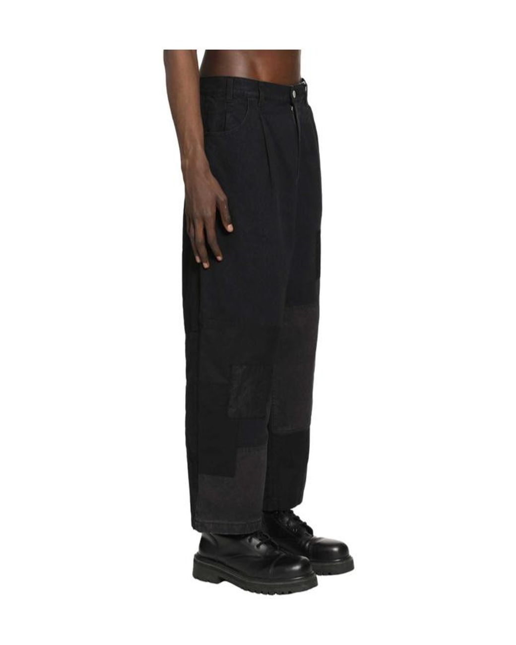 Comme des Garçons Black Panelled Casual Trousers for men