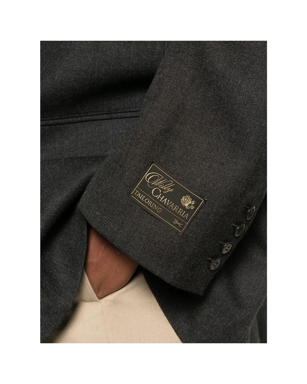 Willy Chavarria Black Chuco Oversized Blazer for men