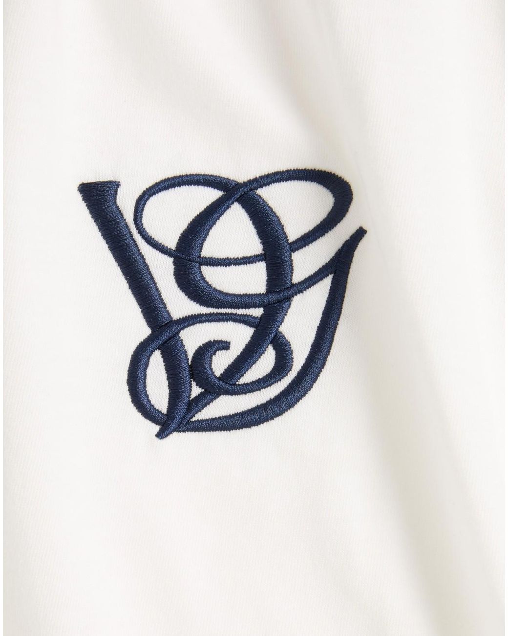 Valentino White Logo Embroidered Crewneck T-Shirt for men