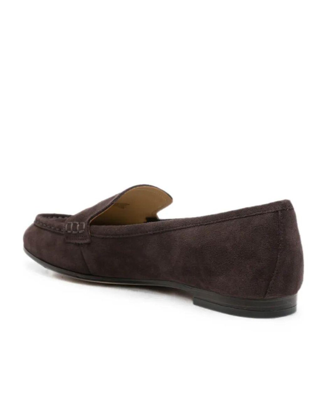 Michael Kors Brown Jennings Logo-Plaque Suede Loafers
