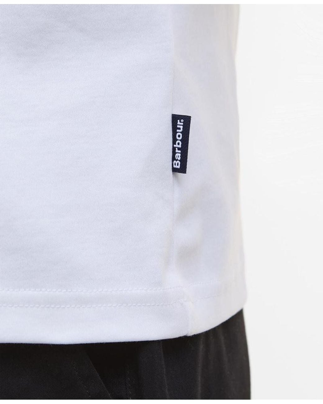 Barbour White Corpatch Tailored Short-Sleeved Polo Shirt for men
