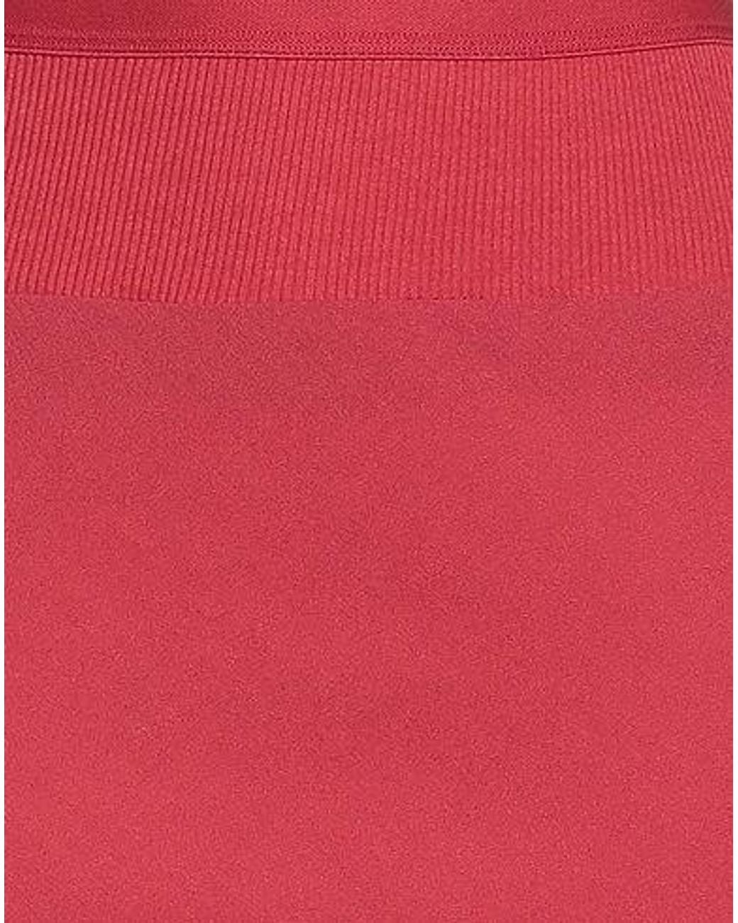 Rick Owens Red Simple Asymmetrical Dress