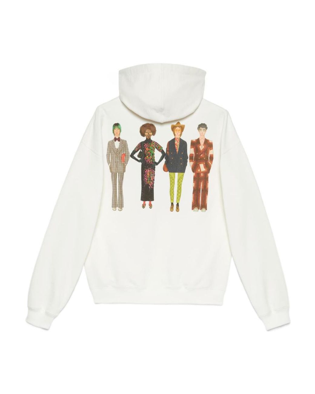 Gucci White Exquisite Characters Hoodie for men