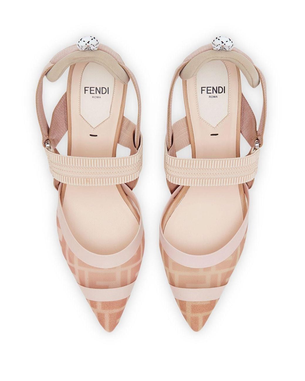 Fendi Pink Slingback Pointed Toe Pumps