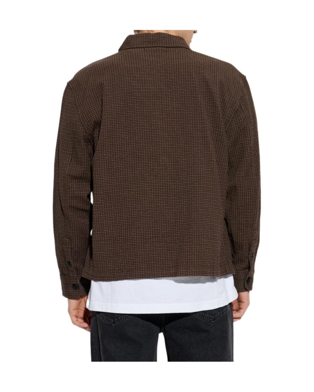 AllSaints Brown Kanda Checked Overshirt for men