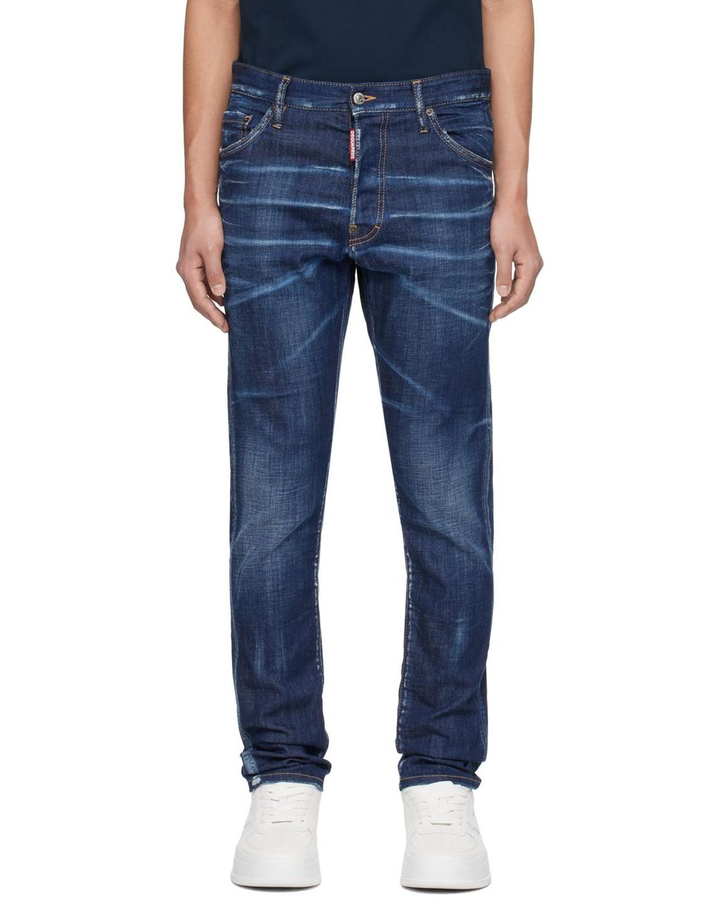 DSquared² Blue Dark Clean Washed Cool Guy Jeans for men