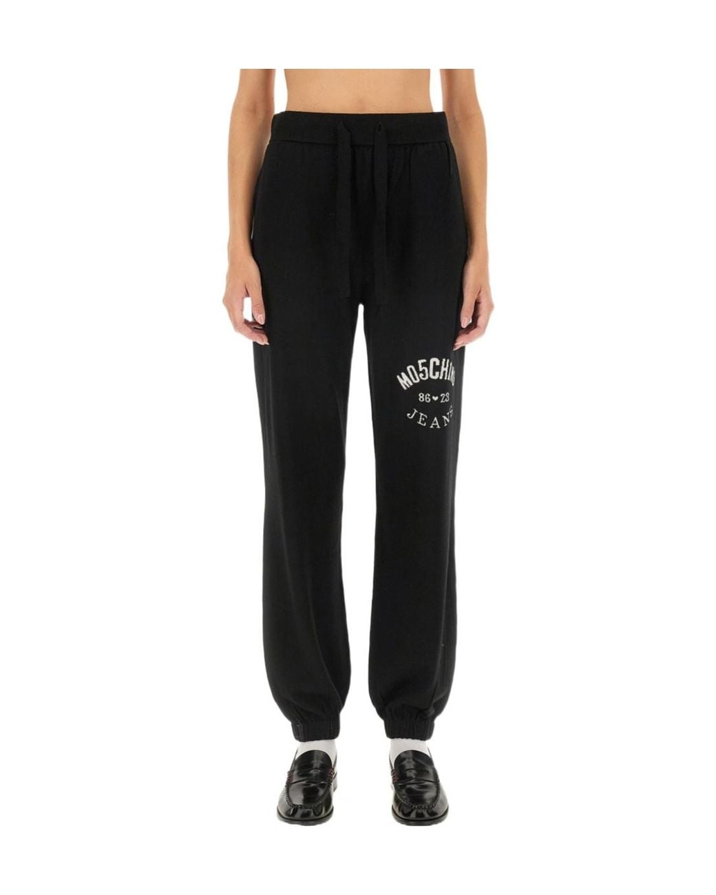 Moschino Black Elastic Waist Sweatpants