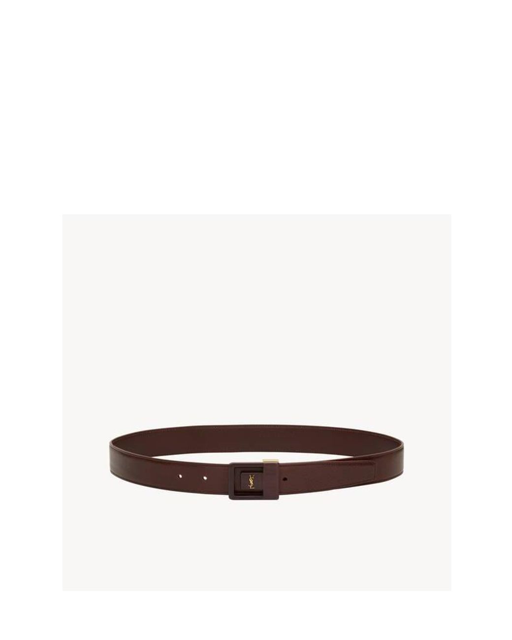Saint Laurent White La 66 Buckled Belt