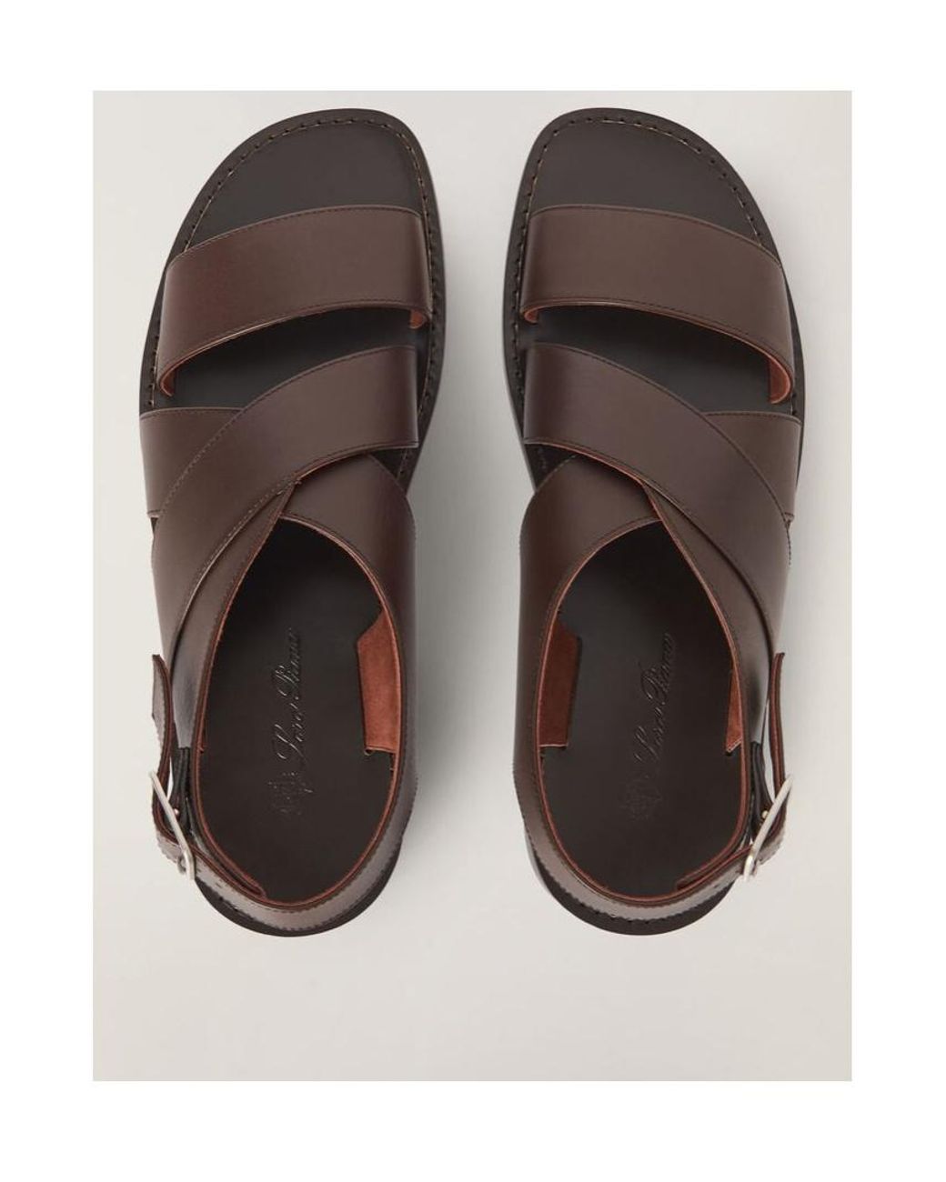 Loro Piana Brown Peep-Toe, Patent-Leather Booties for men