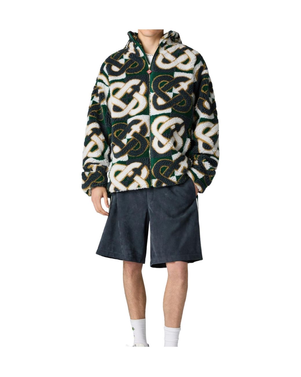 Casablanca Green Check Monogram Fleece Jacket