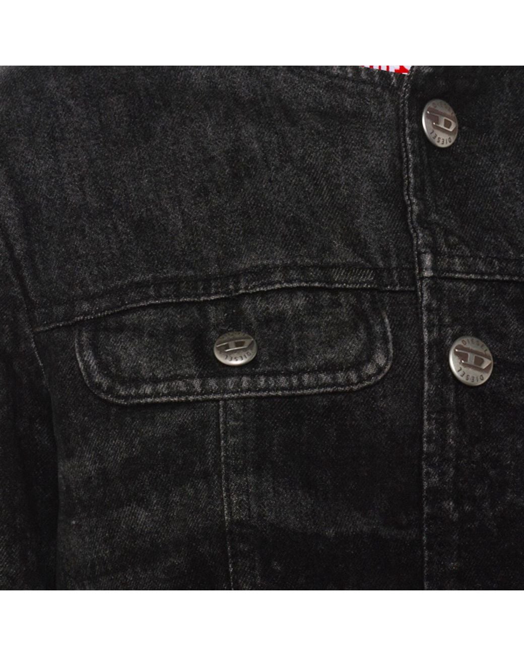 DIESEL Black De-Graffy Distressed Jacket