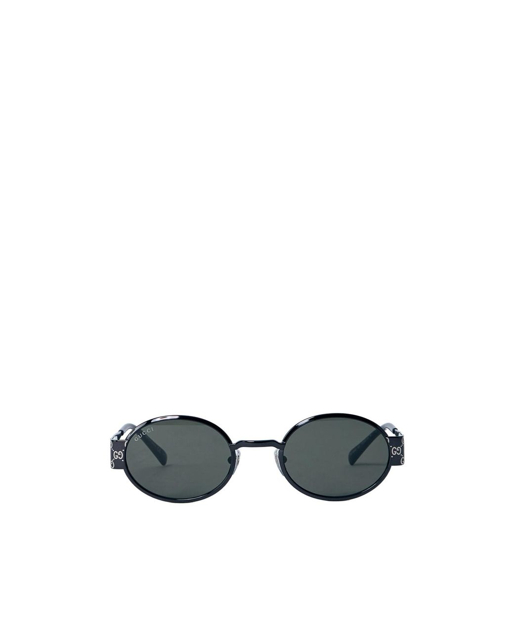 Gucci White Eyewear Oval Frame Sunglasses for men
