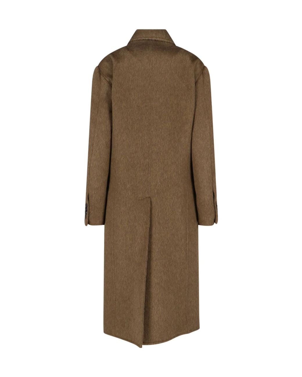 Phoebe Philo Brown Wool Double-Breasted Coat