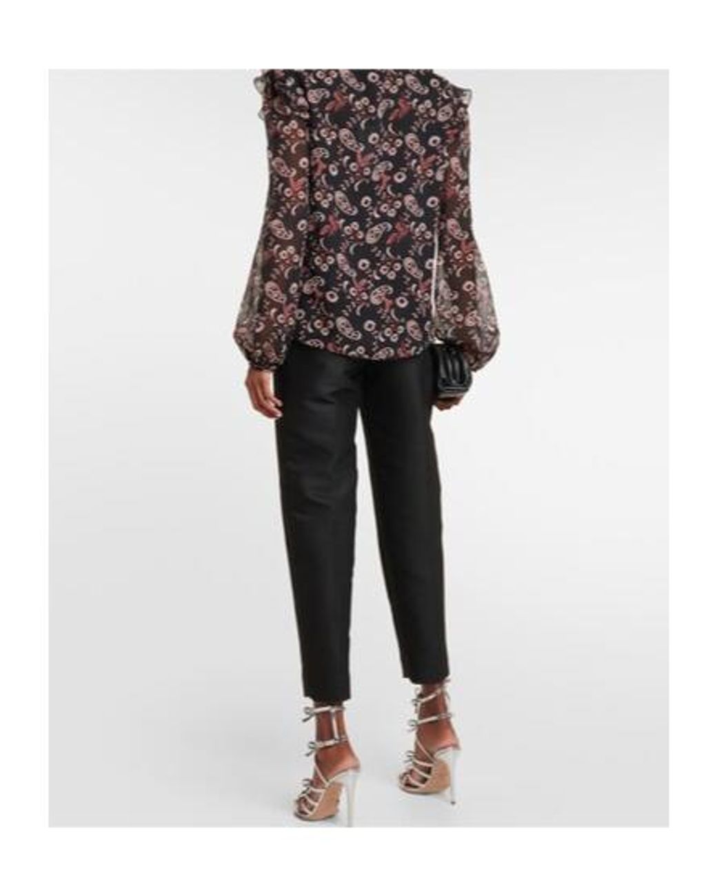 Giambattista Valli Brown Printed Silk Blouse
