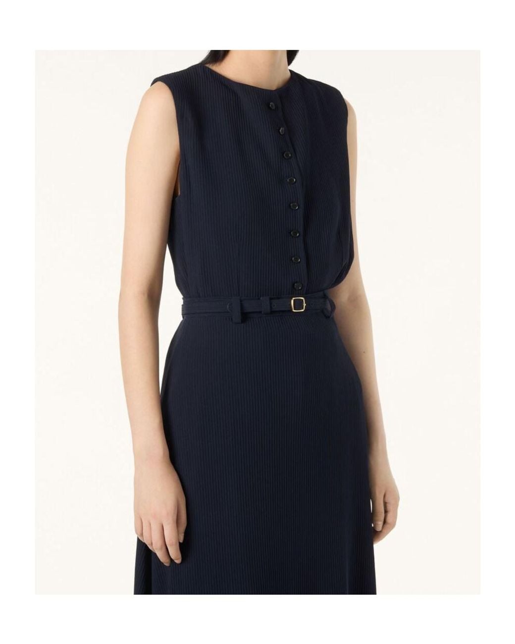 Loro Piana Blue Nadine Ss Sleeveless Shirt