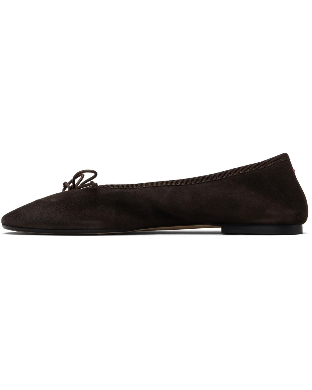 Aeyde Black Bow Detailed Slip-On Flat Shoes