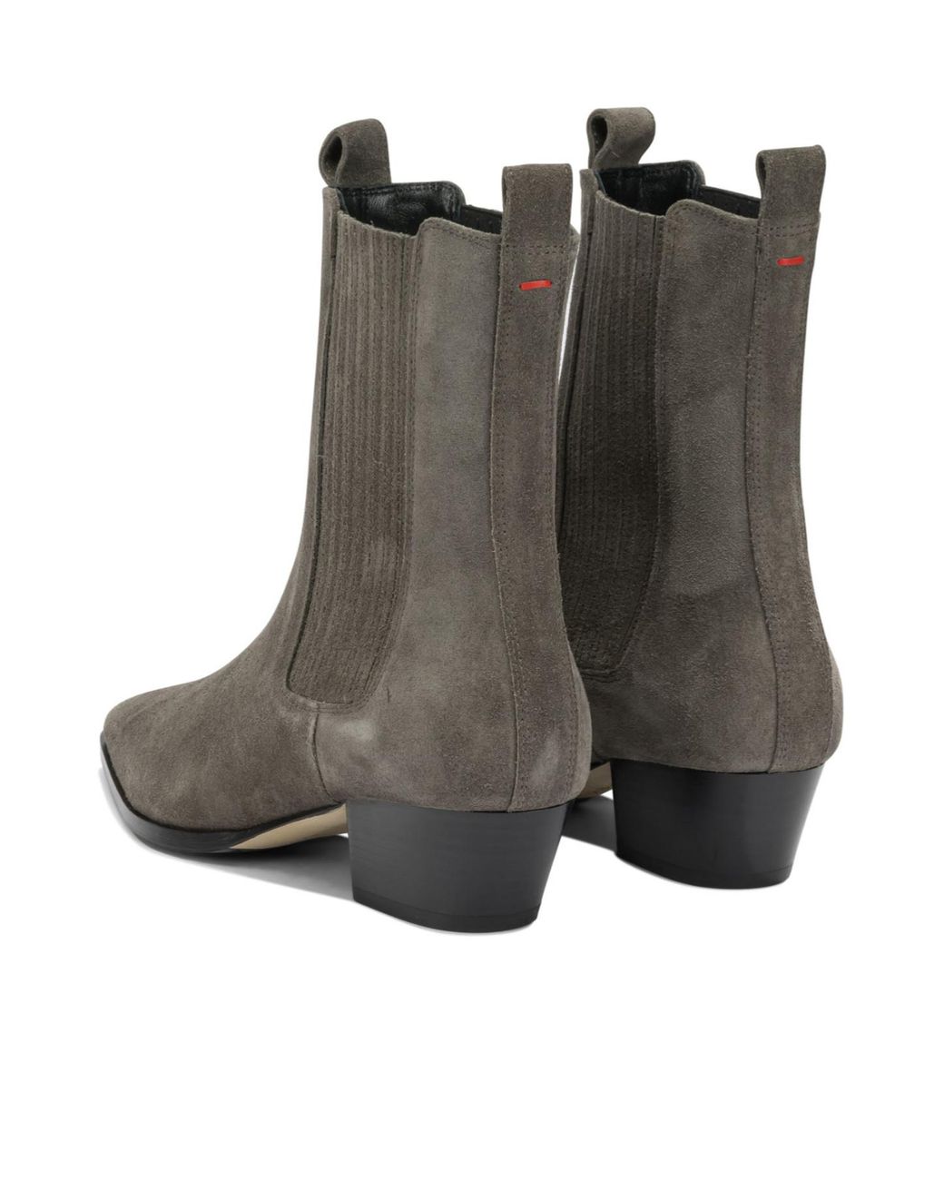 Aeyde Brown Square-Toe Ankle Boots
