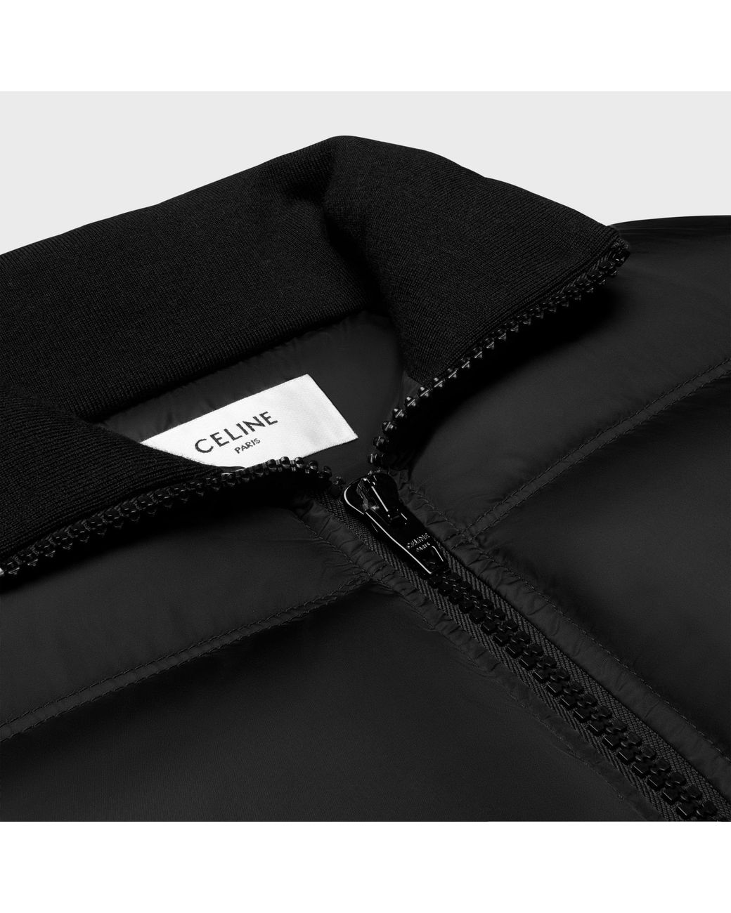 Céline Black Cropped Down Jacket