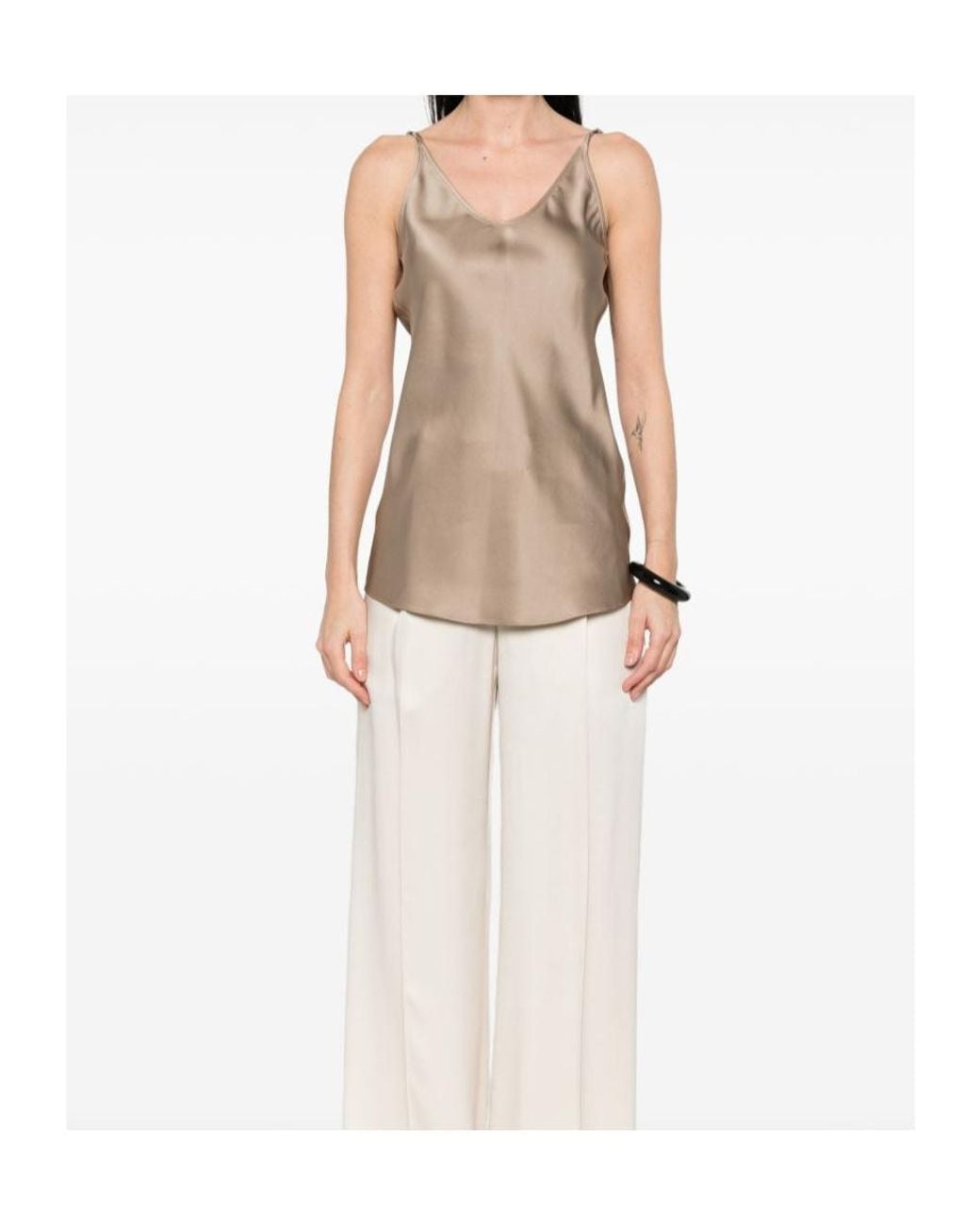 Brunello Cucinelli Natural Silk Top