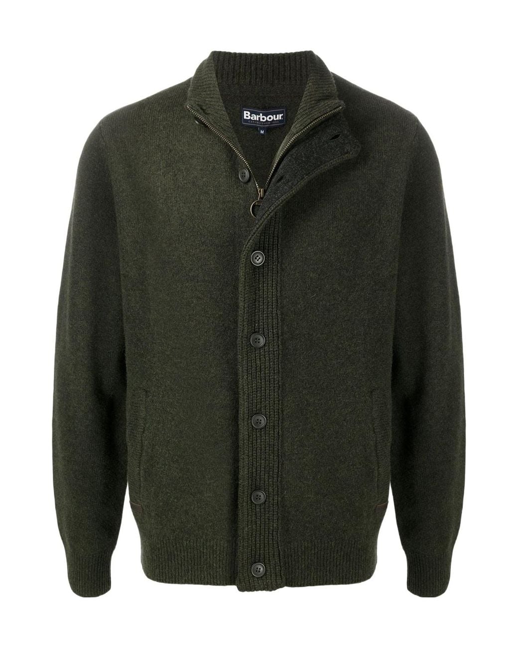 Barbour Blue High-Neck Button-Up Cardigan for men