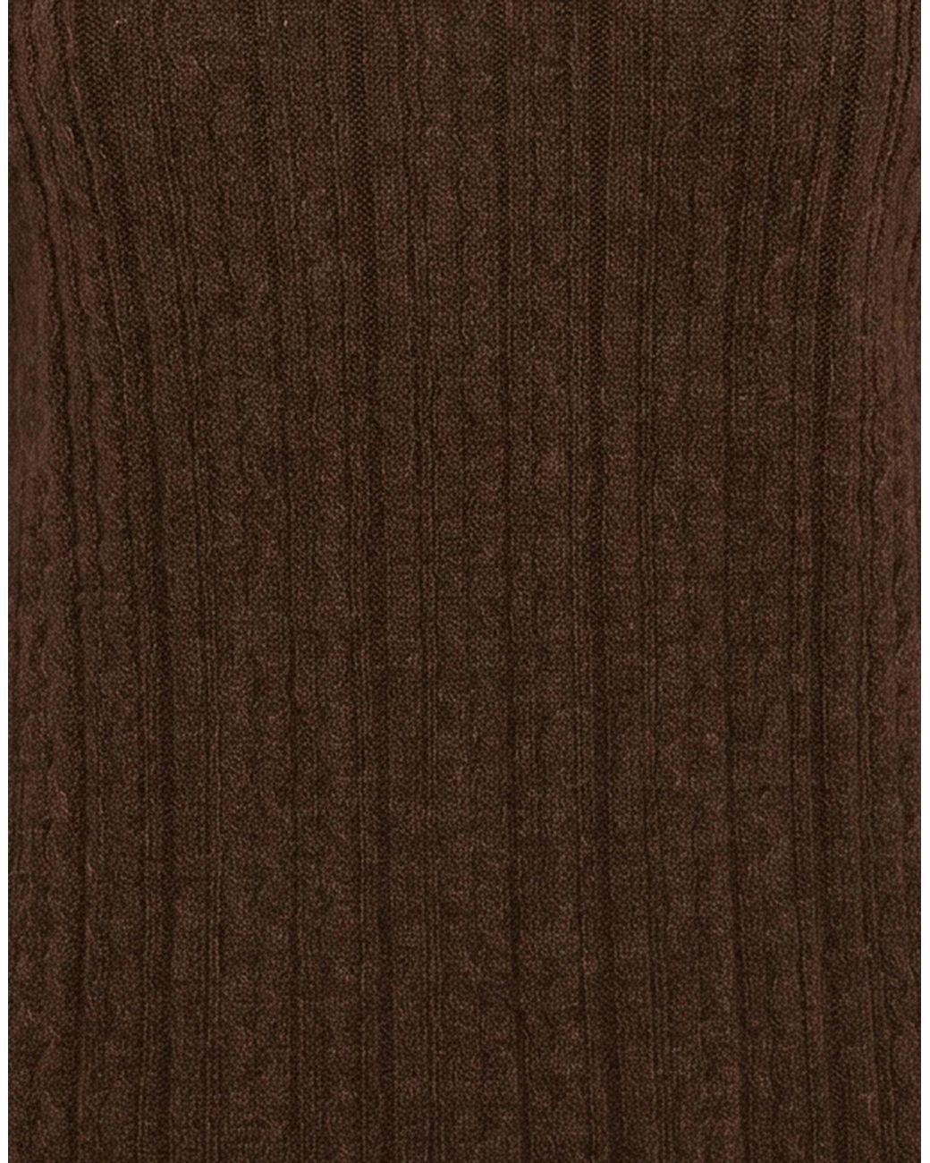 MM6 by Maison Margiela Brown Solid-Color Sweater