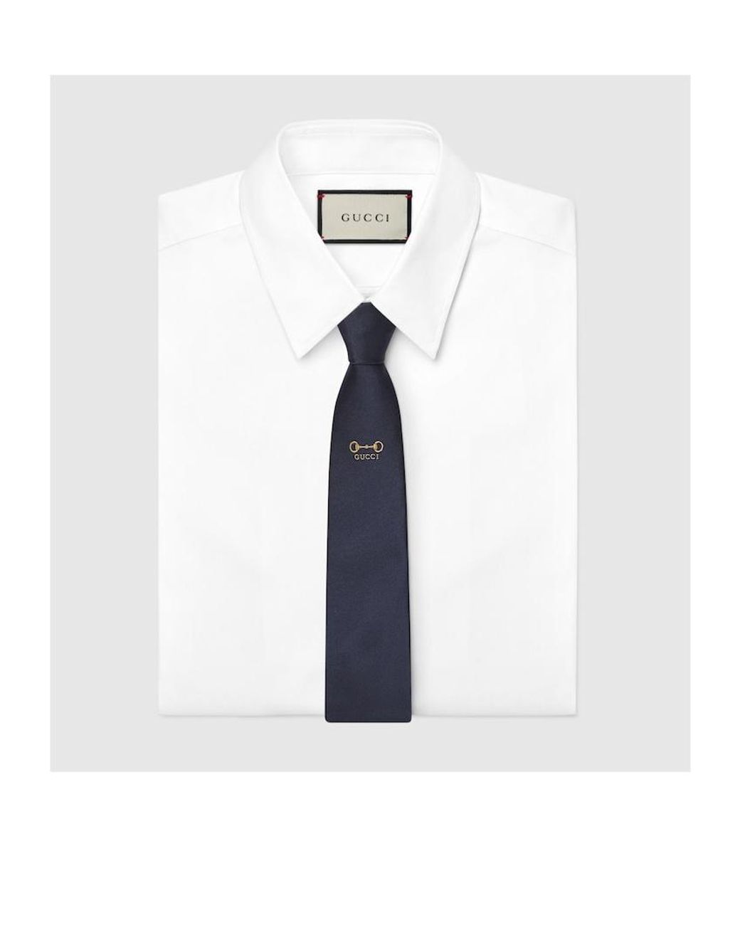 Gucci Blue Silk Jacquard Tie for men