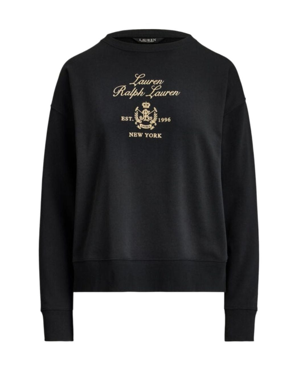 Ralph Lauren Black Lauren Logo-Printed Long Sleeved Sweatshirt