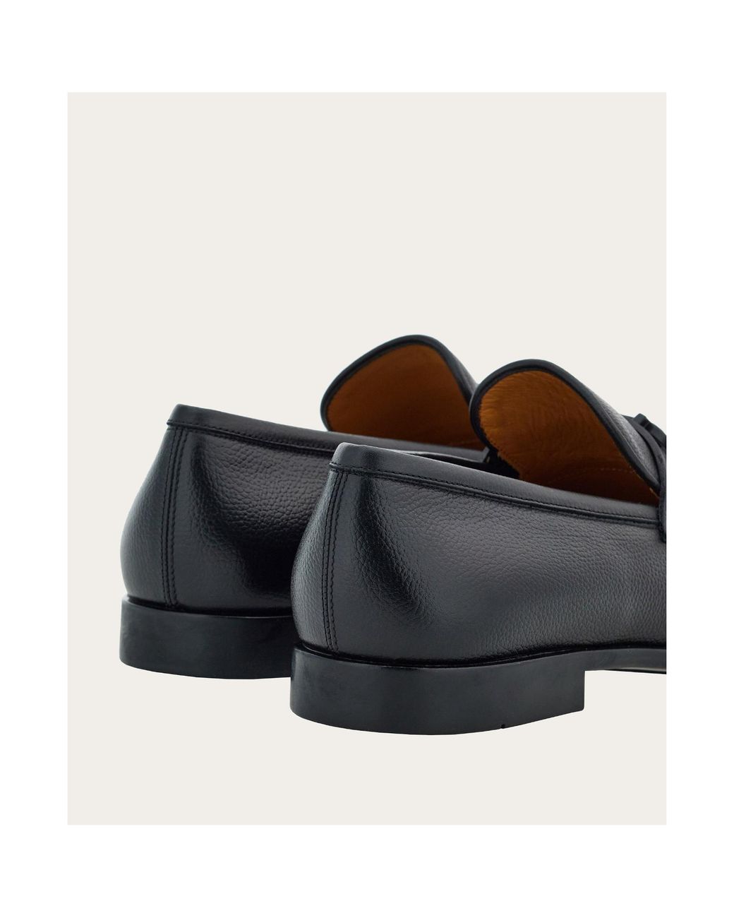 Ferragamo Black Ferragamo Gancini-Buckle Slip-On Loafers for men