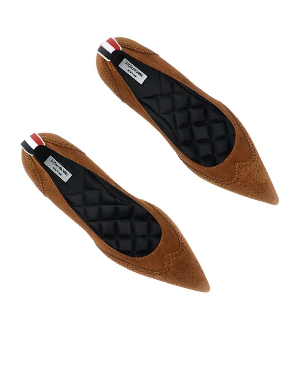 Thom Browne Brown Velukid Wingtip Pumps