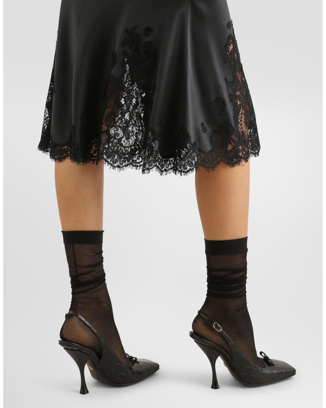 Dolce & Gabbana Black Pleat Detailed Mini Skirt