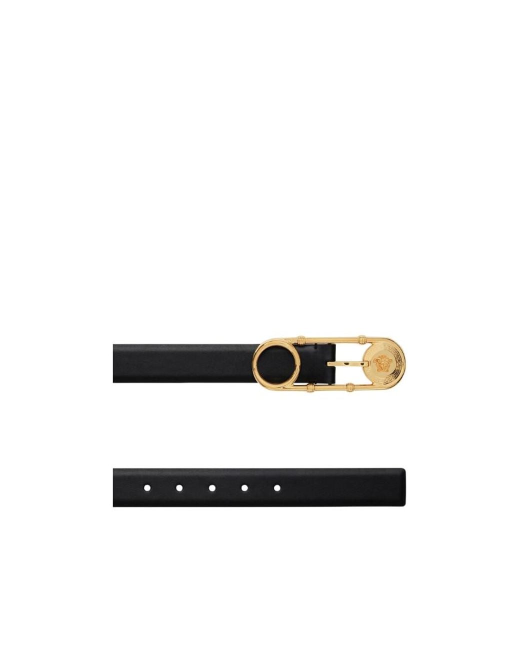 Versace White Medusa Detailed Safety-Pin Belt