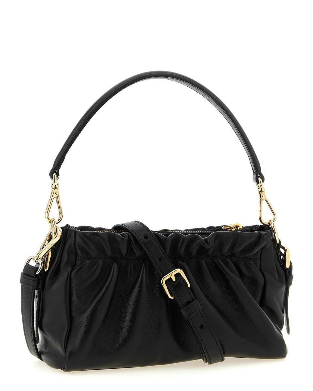 Prada Black Triangle-Logo Shoulder Bag