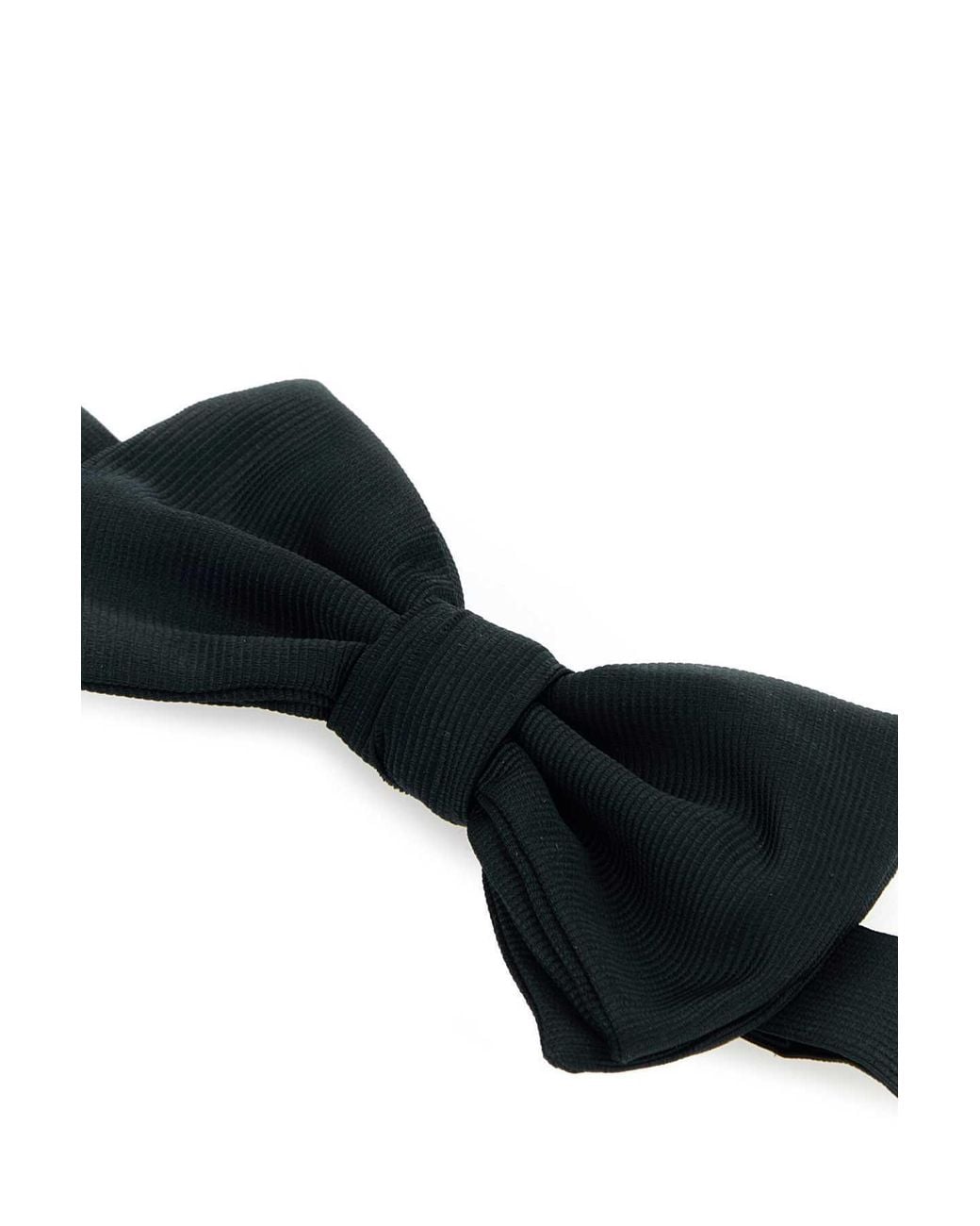 Giorgio Armani Black Woven Bowtie for men