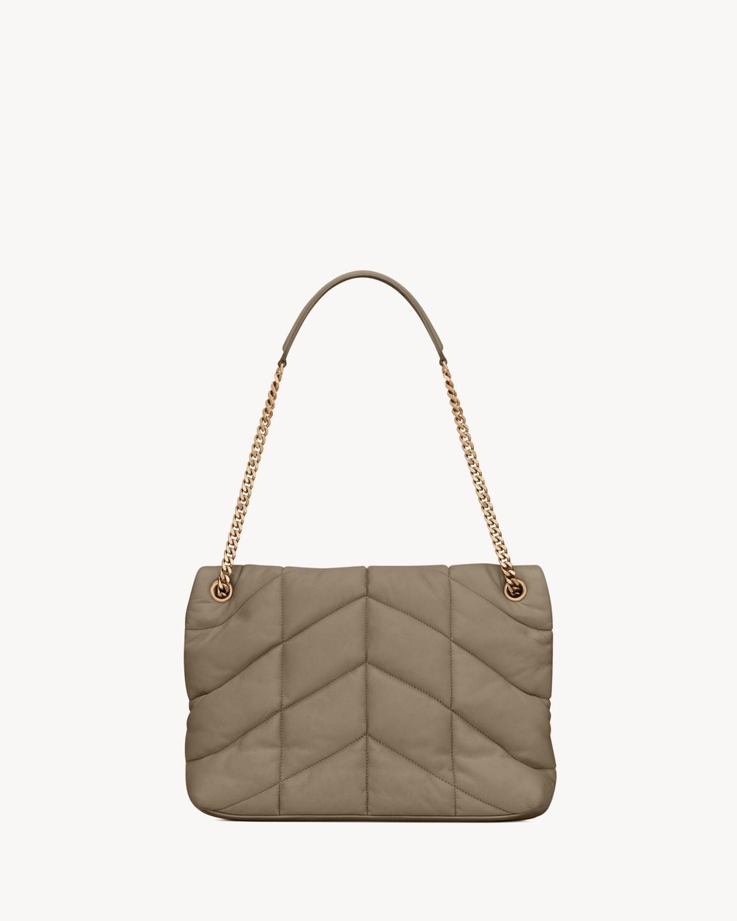 Saint Laurent Gray Puffer Medium Shoulder Bag