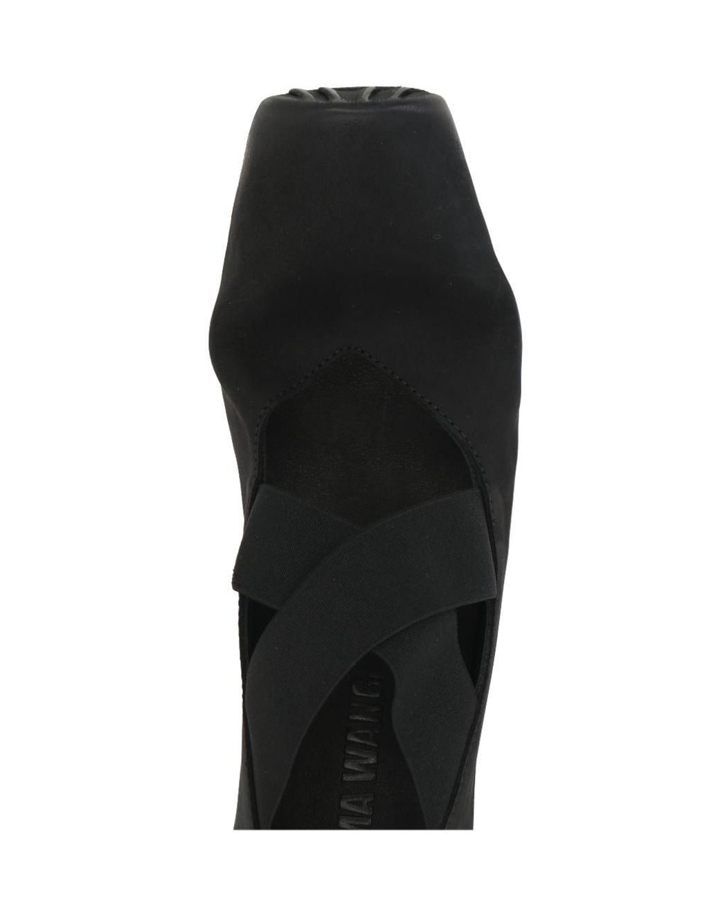 Uma Wang Black Square-Toe Ballet Flats