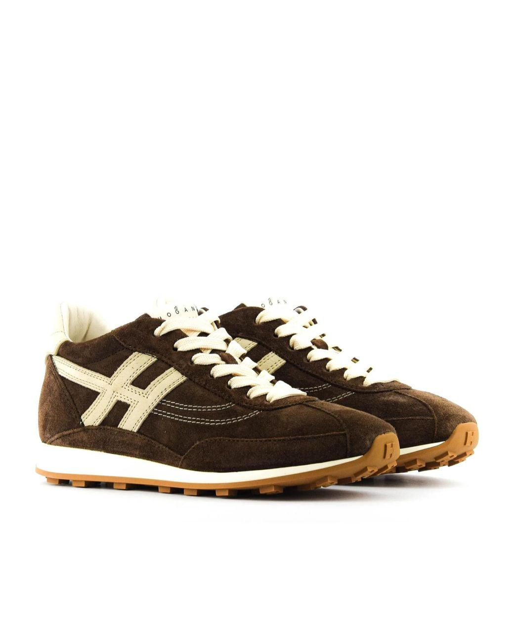 Hogan Multicolor Logo-Patch Suede Sneakers
