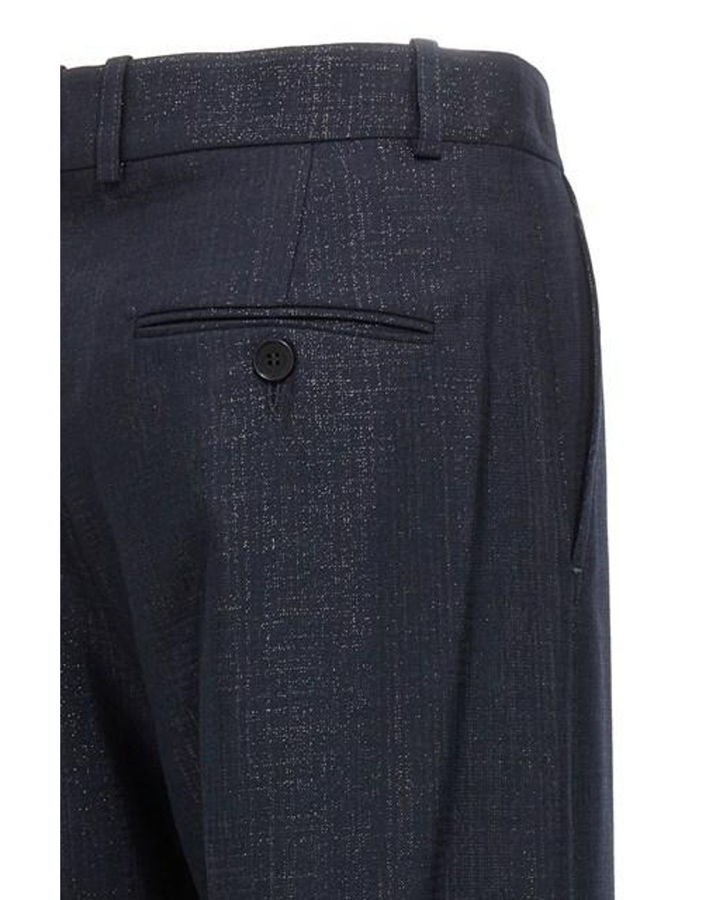 Stella McCartney Blue High-Waisted Straight-Leg Pants