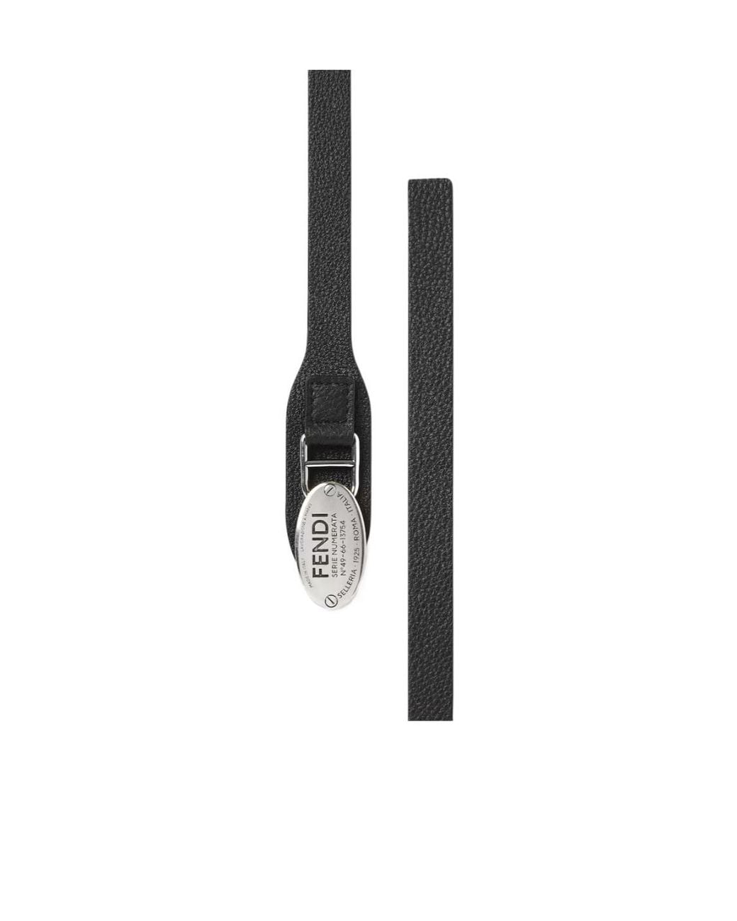 Fendi White Selleria Buckle Belt for men