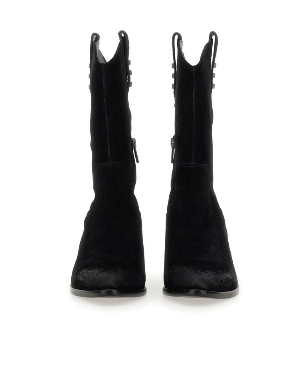 Ash Black Pointed-Toe Ankle Boots