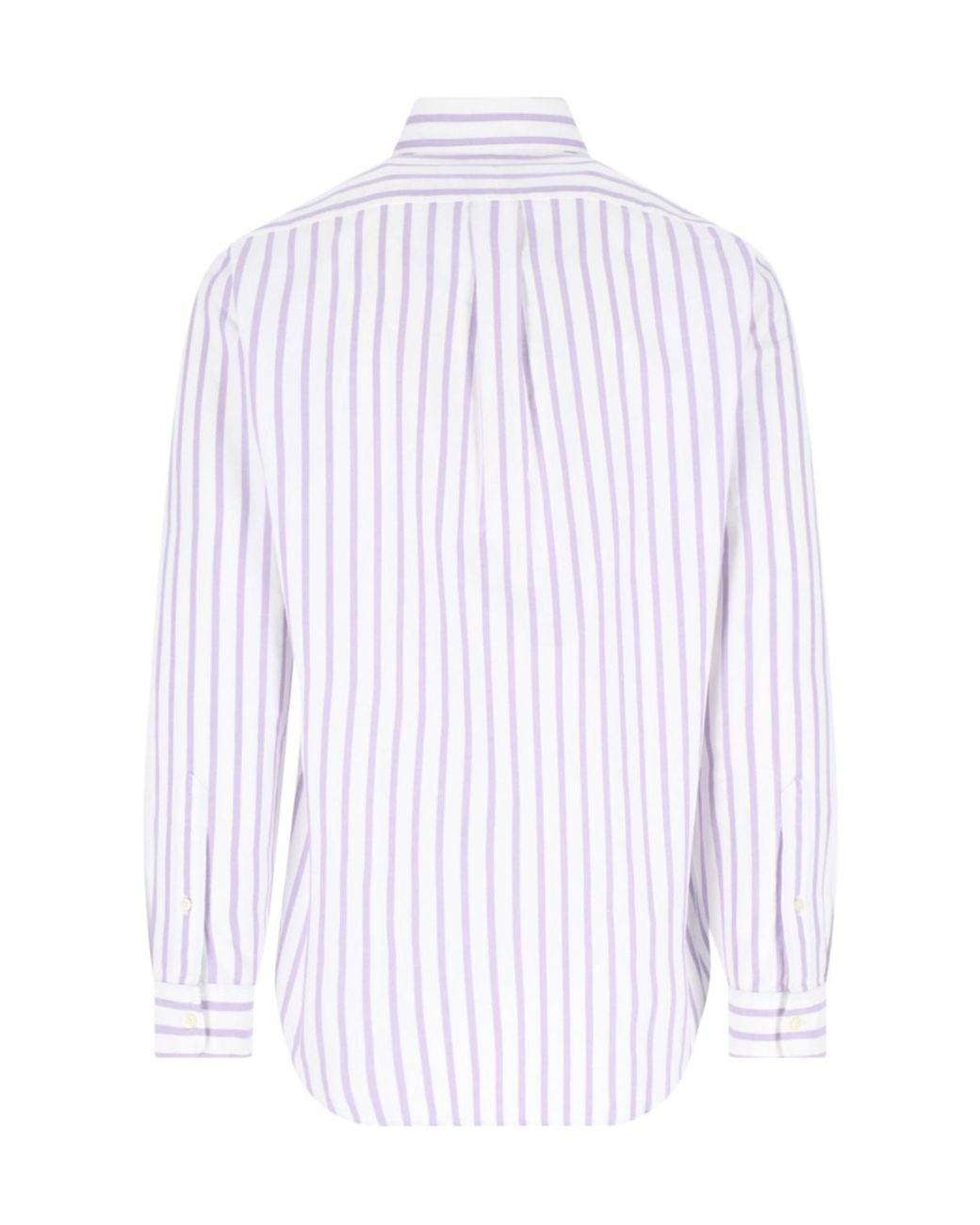 Polo Ralph Lauren White Buttoned Striped Shirt for men
